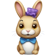 Alice in Wonderland bunny sticker