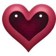 Maroon Heart sticker
