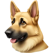 Blonde German Shepard sticker