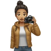 Girl taking photo  sticker