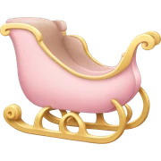 light pink sleigh sticker