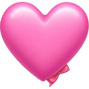 Pink heart with pink bow  sticker