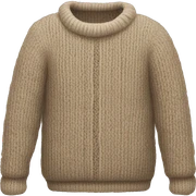 Neutral, knitted sweater sticker