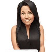 smiling girl with long hair sticker