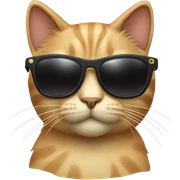 Cat with sunglasses sticker