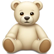 Cream colored teddy bear  sticker