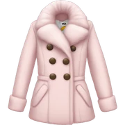 pale pink coquette winter coat  sticker