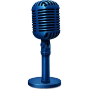 dark blue mic sticker