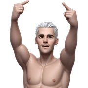 cool boy with white hair sticker
