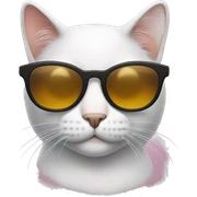 Cat with sunglasses sticker