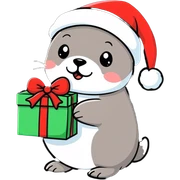 Seal on holidays sticker