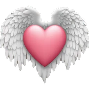 heart with angel wings sticker