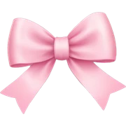 light pink ribbon bow sticker