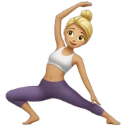 Blonde lady doing yoga sticker