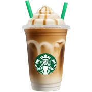 Starbuck ice coffee with ice cubes sticker