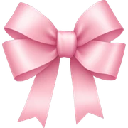 light pink ribbon bow sticker