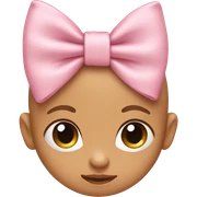 Baby pink bow sticker