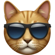 Cat with sunglasses sticker