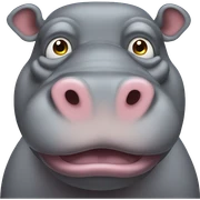 Ugly hippo sticker