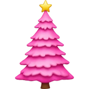 pink christmas tree  sticker