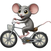 Mouse on a bike sticker