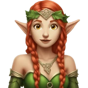 red head elf fantasy woman sticker