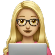 blonde-girl-long-hair-with-laptop-and-glasses sticker