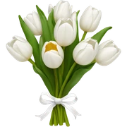 white tulip bouquet  sticker