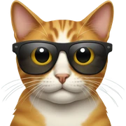Cat with sunglasses sticker