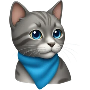 Blue cat sticker