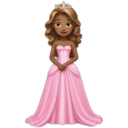 Princesse avec robe rose sticker