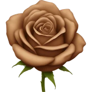 brown rose sticker