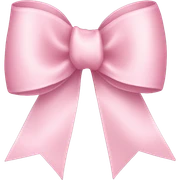 light pink ribbon bow sticker