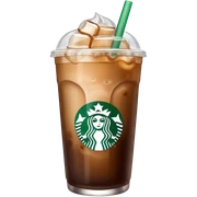 Starbuck ice coffee with ice cubes sticker