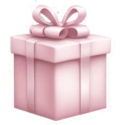 Light pink Christmas gifts under a white Christmas tree  sticker