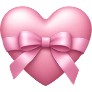 light pink heart with bow sticker