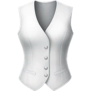 Realistic isolated side view of a white fashion vest blouse. sticker