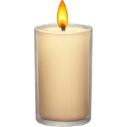 Beige asthetic candle in a Glas  sticker