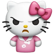 Angry Hello kitty sticker