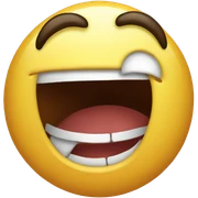 weird laughing emoji  sticker
