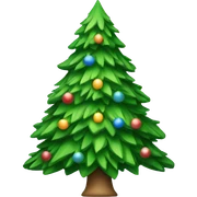 green christmas tree sticker