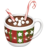 Christmas hot chocolate mug with marshmallows  sticker