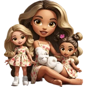 sisterly bond in floral beauty sticker