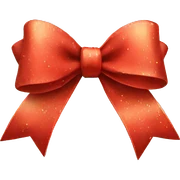 Christmas bow sticker