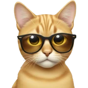 Cat with sunglasses sticker
