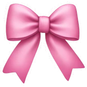 Pink bow sticker