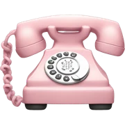 telephone soft pink color  sticker