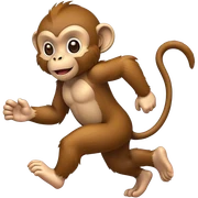 Monkey running sticker