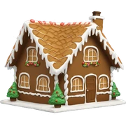 Gingerbread cottage house sticker