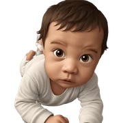 boy with brown hair portrait sticker